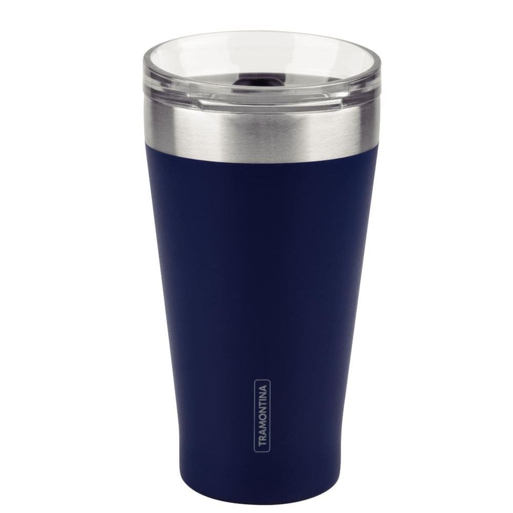 Copo Térmico Tramontina Azul Com Tampa 550 Ml 61646/525
