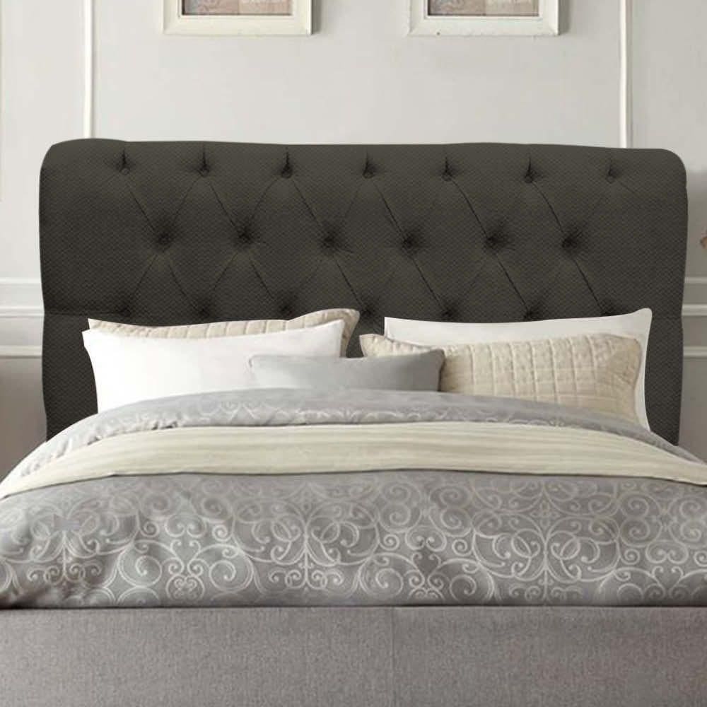 Cabeceira Estofada Paris 100cm Solteiro Para Cama Box Quarto Linho Marrom - Gat Magazine