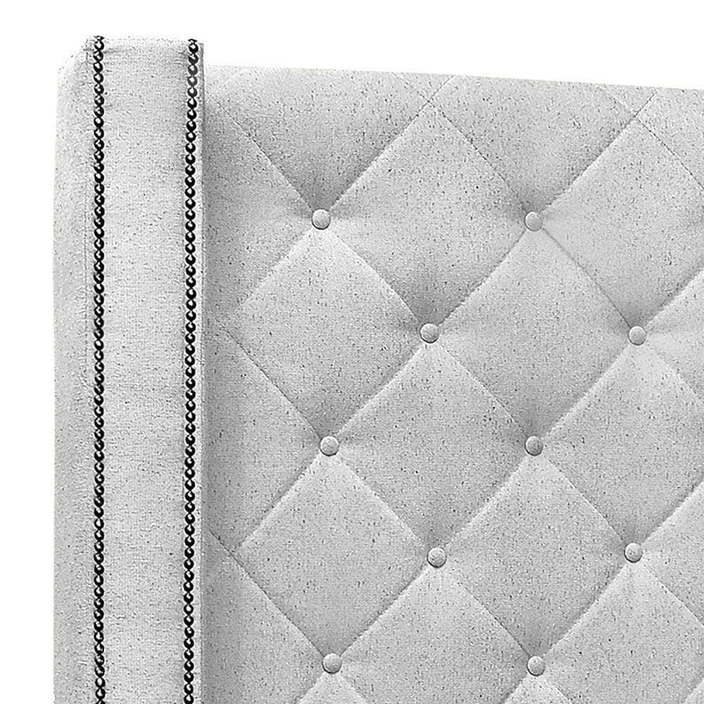 Cabeceira Solteiro Cama Box 90cm Louise S06 Linho Grigio - Mpozenato