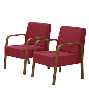 Kit 2 Poltronas Decorativas 1 Lugar Jade Braço Madeira Suede