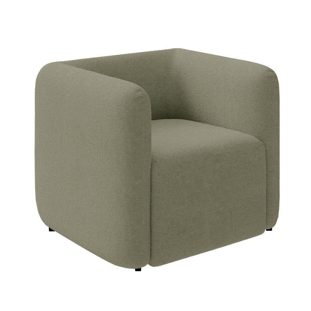 Poltrona Sala De Estar Decorativa Laguna Bouclê Verde K01 - D`rossi