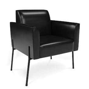 Poltrona Pé De Ferro Preto Para Sala Marisa Corano D03 - D`rossi Cor Preto