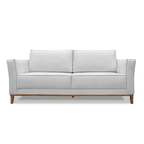 Sofá 3 Lugares Base De Madeira Grace 210 Cm Linho S04 - D`rossi Cor Grigio