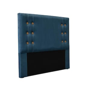 Cabeceira Cama Box Queen 160 Cm Gênova Veludo Azul Marinho S04 - D`rossi