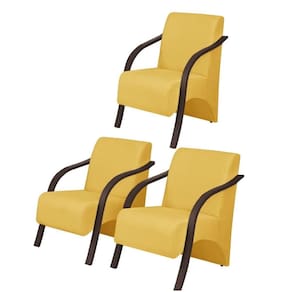 Kit3 Poltronas Decorativas Vênus 1 Lugar Braço Pé Madeira D Salla Suede
