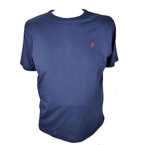 Camiseta Básica Masculina Plus Size 100% Algodão Azul Marinho Wolfgan