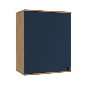 Armário Aéreo Celeste Kappesberg 100% Mdf 1 Porta Nogueira/azul 60cm