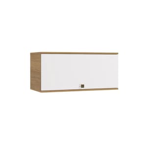 Armário Aéreo Celeste Kappesberg 100% Mdf 1 Porta Basculante Nogueira/branco 80cm