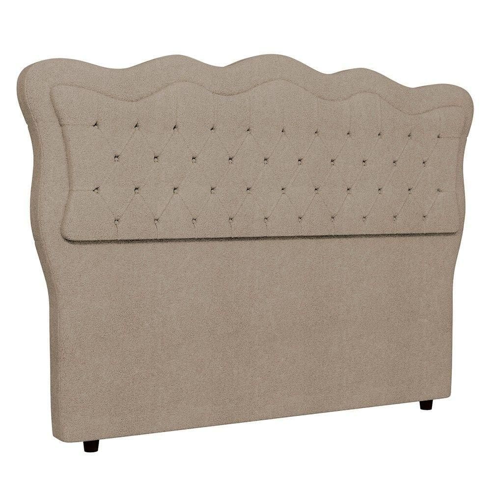 Cabeceira Casal Queen Cama Box 160cm Oregon I02 Bouclê Capuccino Mpozenato