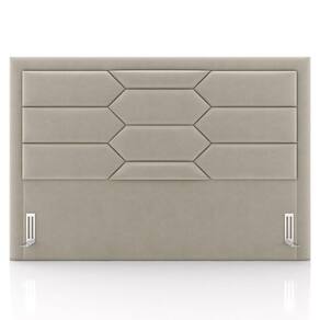 Cabeceira Cama Box Casal 140cm Texas P02 Veludo Bege - Mpozenato