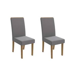 Cadeira Sala De Jantar 2cad142fr Kit 2 Un Freijo/veludo Titanio A050 - Kappesberg