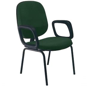 Cadeira Com Braços Diretor Para Escritório Linha Uno Verde