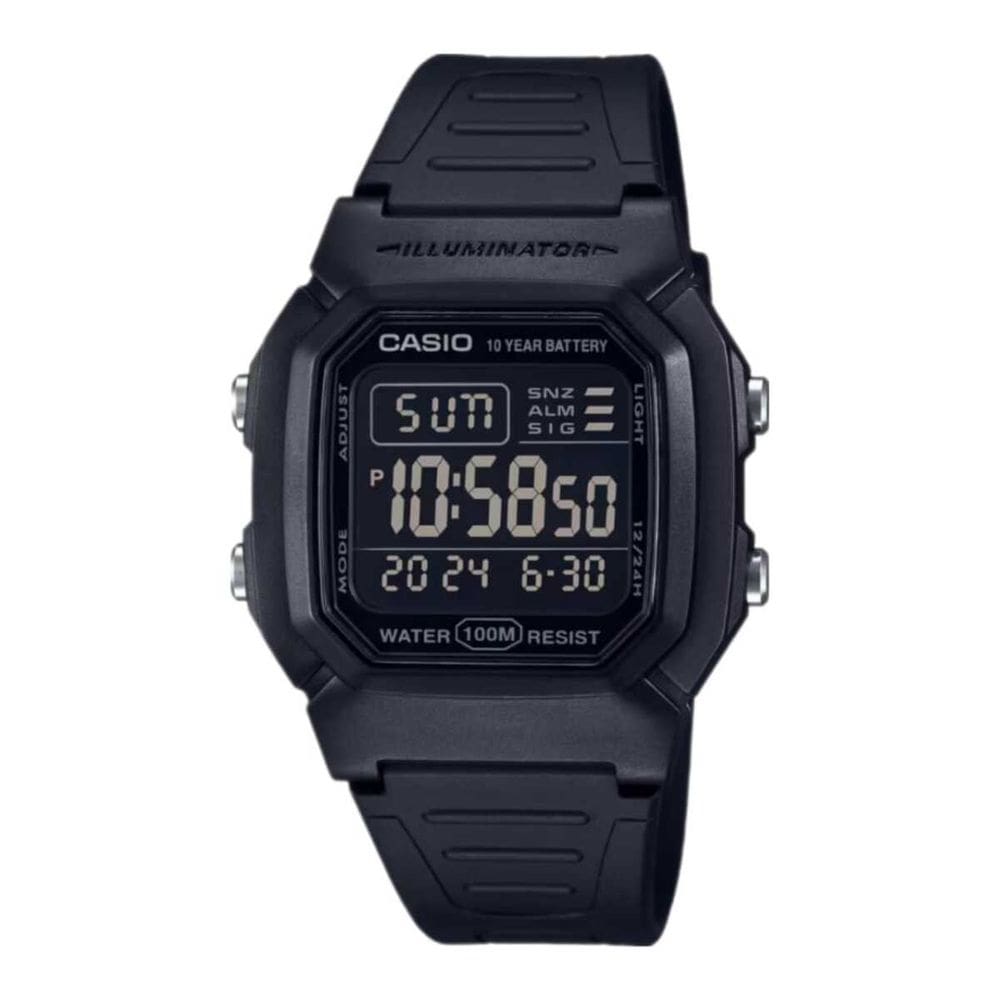 Relógio Casio Masculino Digital Negativo W-800H-1Bvdf