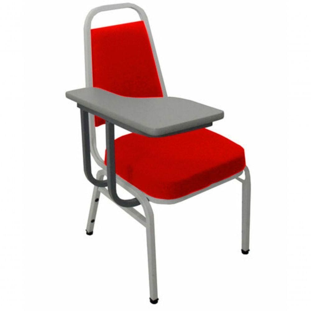 Cadeira Universitária Empilhável Linha Hotel Plus Vermelho