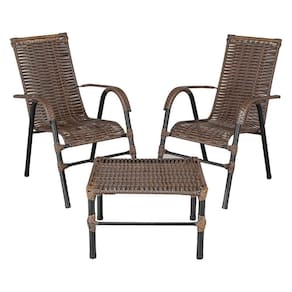 Conjunto De Mesa De Centro E 2 Cadeiras Bela Para área Externa Argila