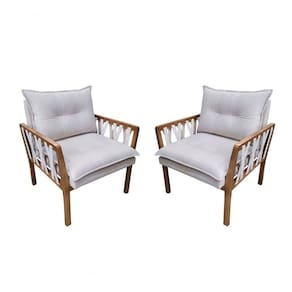 Kit 2 Poltronas Decorativa Luxo Safira Dora Bela Cor Marfim