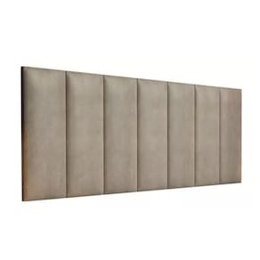 Kit 10 Placas Estofadas Cabeceira Cama King 20x60cm Bege