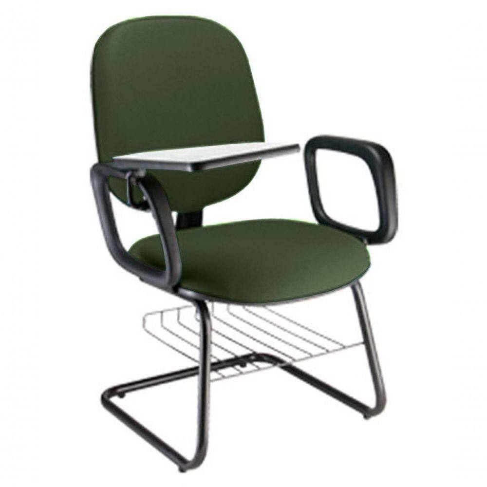 Cadeira Universitária Com Prancheta Para Escolas Linha Uno Verde