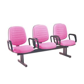 Cadeira Em Longarina Com 03 Lugares Linha Blenda Rosa