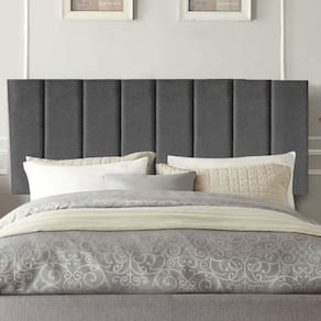Painel Estofada Carla 195cm King Size Para Cama Box Quarto Linho Cinza - Gat Magazine