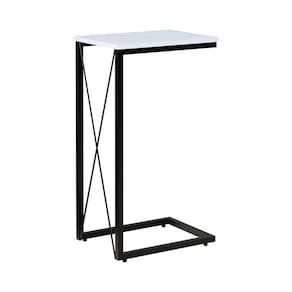 Mesa Lateral Aço Carbono Base Preta X Branco