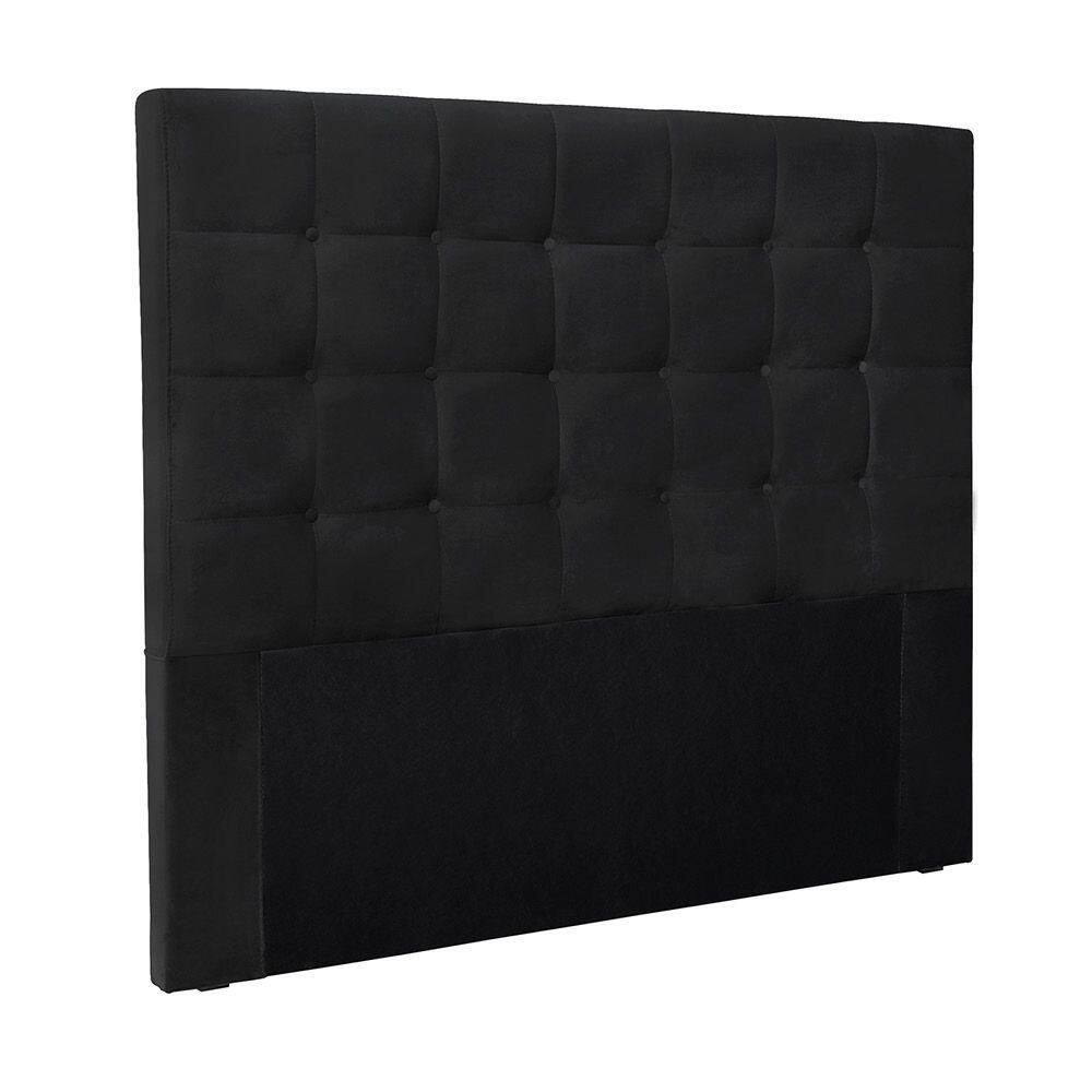 Cabeceira Cama Box King 195 Cm Verona Veludo Preto S04 - D`rossi