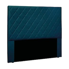 Cabeceira Cama Box Solteiro 90 Cm Dubai Veludo S04 - D`rossi Cor Azul Marinho
