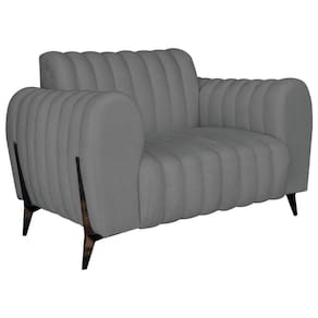 Poltrona Decorativa Zurique Suede Cor Cinza