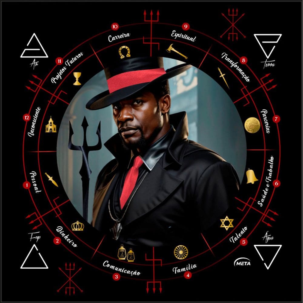 Toalha Tarot Tecido Exú Bandeira Cigana 70cm- Escolha Modelo