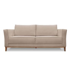 Sofá 2 Lugares Base De Madeira Grace 170 Cm Linho S04 - D`rossi Cor Areia