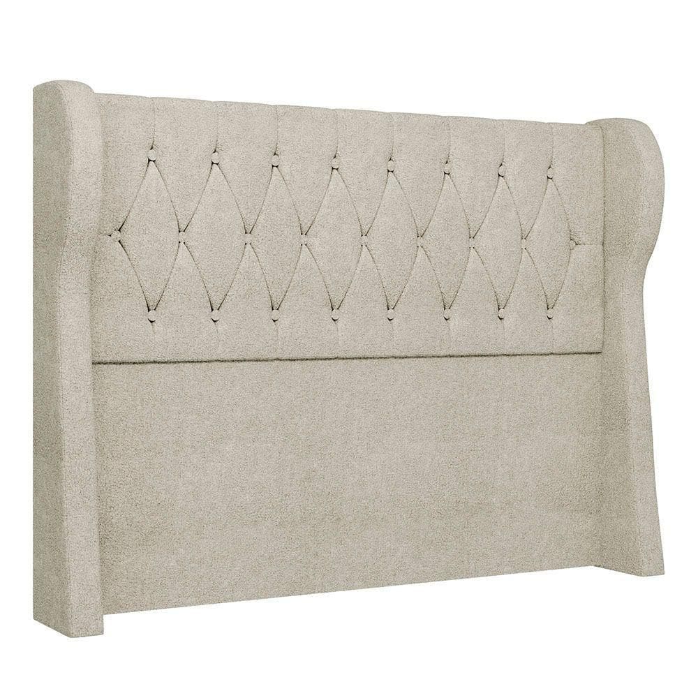 Cabeceira Casal Queen Cama Box 160cm Malva I02 Bouclê Bege Mpozenato