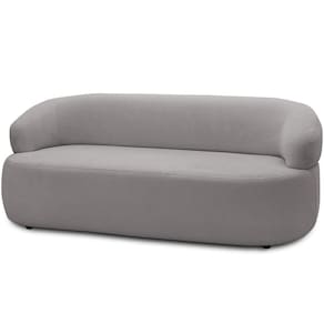 Sofá 2 Lugares Orgânico Sala De Estar Living 140cm Carmen F04 Veludo Cinza - Lyam Decor