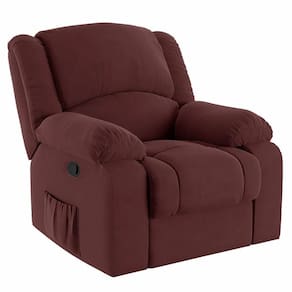 Poltrona Do Papai Reclinável Melim Zero Wall Veludo Vinho Fh1 - D`rossi