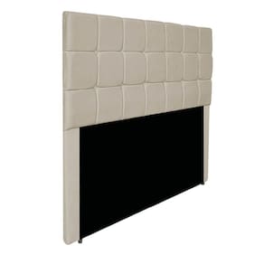 Cabeceira Estofada Manchester 195 Cm King Size Suede - Doce Sonho Móveis Cor Bege