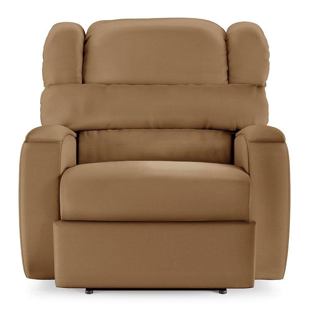 Poltrona Do Papai Sala De Cinema Reclinável Manchester Elétrica Usb Pu Caramelo