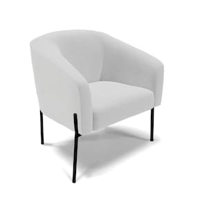 Poltrona Pé De Ferro Preto Kit 2 Stella Linho D03 - D`rossi Cor A05 Cinza