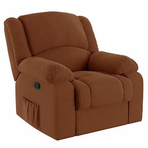 Poltrona Do Papai Reclinável Melim Zero Wall Veludo Fh1 - D`rossi Cor Terracota