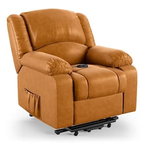Poltrona Do Papai Reclinável Melim Elevação Lift Elétrico Pu Whisky Fh1 - D`rossi