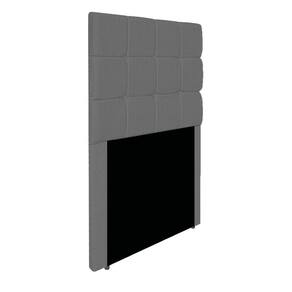 Cabeceira Estofada Manchester 90 Cm Solteiro Linho - Doce Sonho Móveis Cor Cinza Escuro