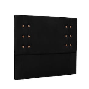 Cabeceira Cama Box King 195cm E Recamier Gênova Suede S04 - D`rossi Cor Preto
