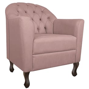 Poltrona Decorativa Julia Linho - Adj Decor Cor Rosê