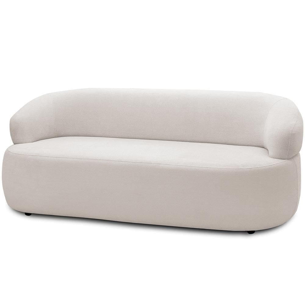Sofá 2 Lugares Orgânico Sala De Estar Living 140cm Carmen F04 Bouclê Cru - Lyam Decor