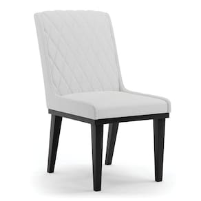 Cadeira Sala De Jantar Base Madeira Preto Sofia Linho D03 - D`rossi Cor Cinza