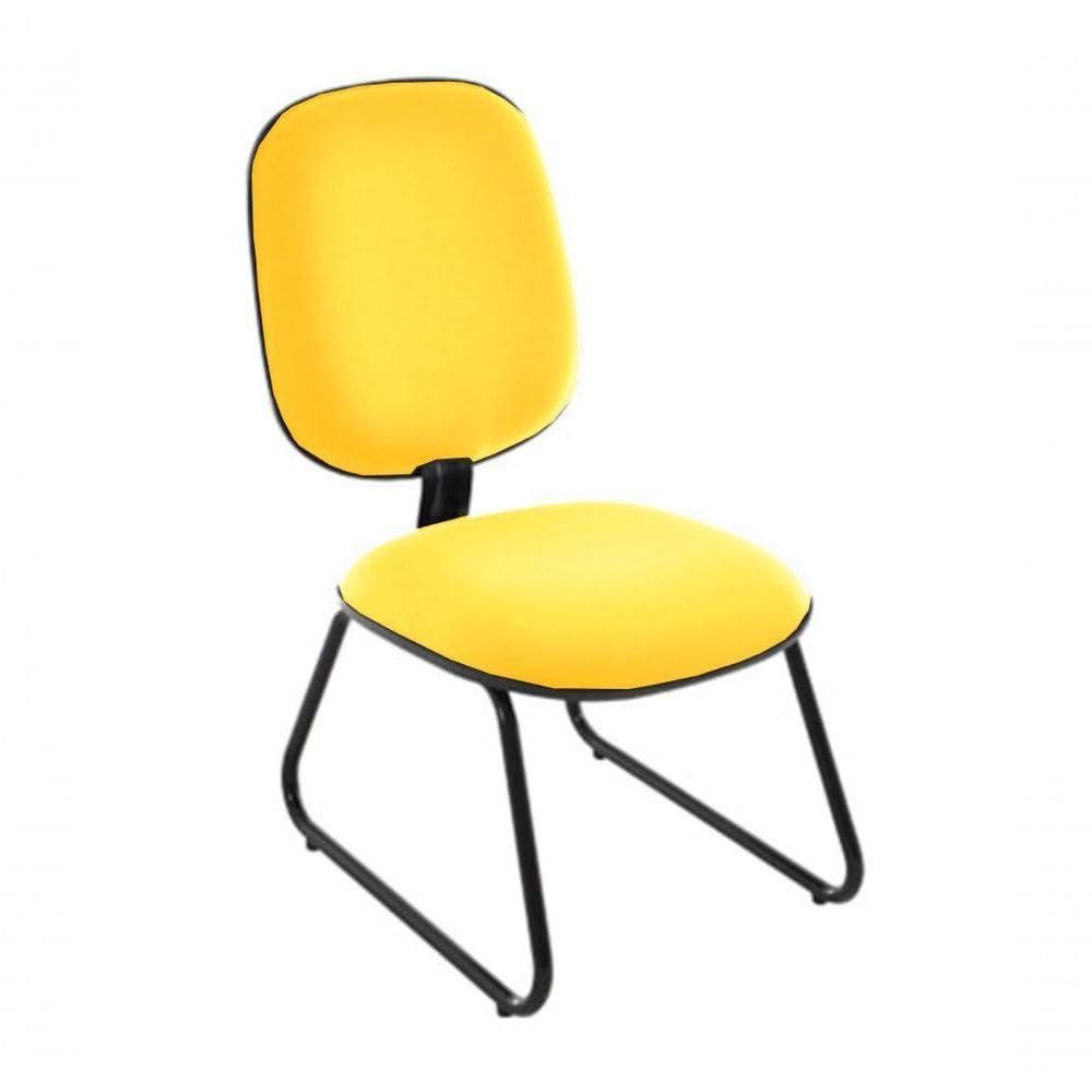 Cadeira Diretor Trapézio Para Escritório Linha Uno Amarelo
