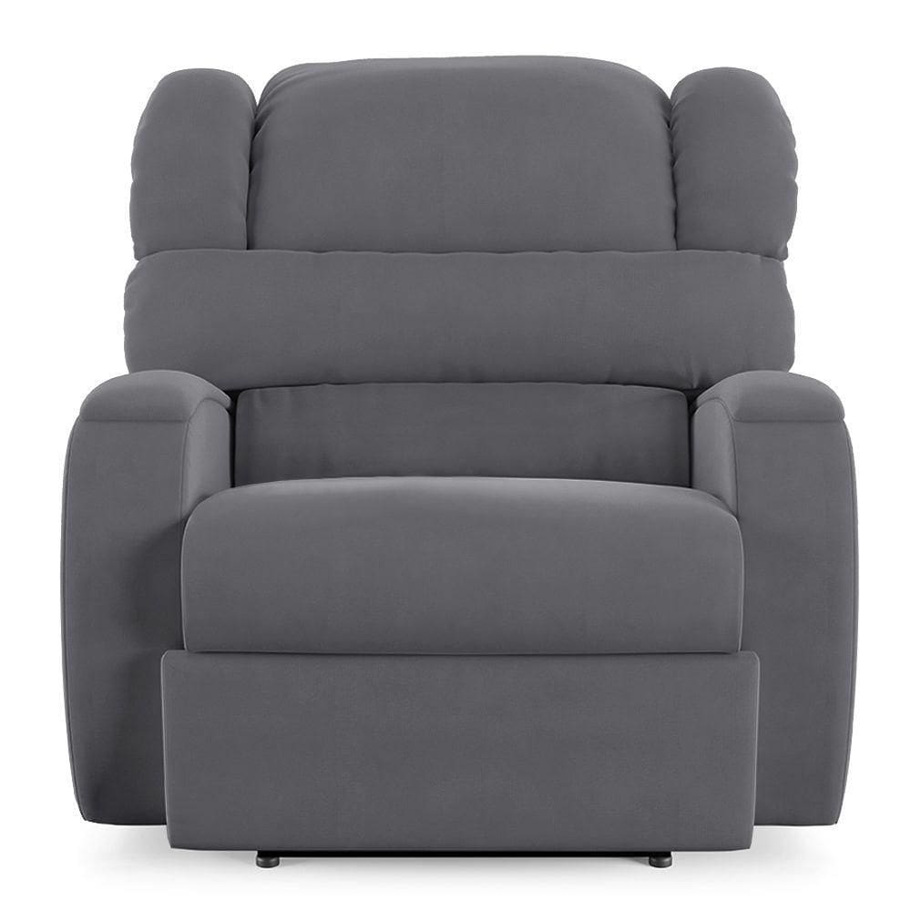 Poltrona Do Papai Sala De Cinema Reclinável Manchester Elétrica Massagem Usb Cinza Grafite