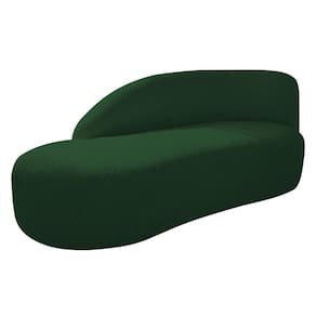 Divã Recamier Curvo Luna 185cm Lado Esquerdo Suede - Adj Decor Cor Verde