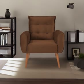 Poltrona Decorativa Para Dakota Veludo Matrix - Cobre Cobre