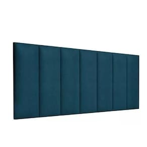 Kit 5 Placas Estofadas Cabeceira Cama Solteiro 20x60cm Azul