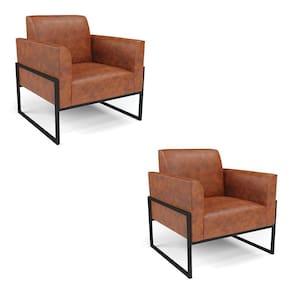 Kit 2 Poltronas Base Industrial Alta Preto Marisa Corano D03 - D\`rossi Cor Nozes