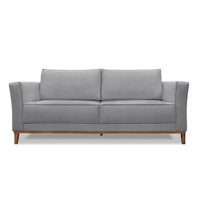 Sofá 2 Lugares Base De Madeira Grace 170 Cm Linho S04 - D`rossi Cor Cinza